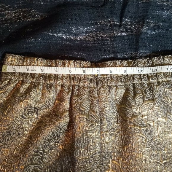 Ann Taylor LOFT Gold Embroidered Skirt Size PS - Picture 4 of 9